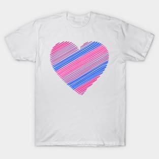 Bisexual flag heart T-Shirt